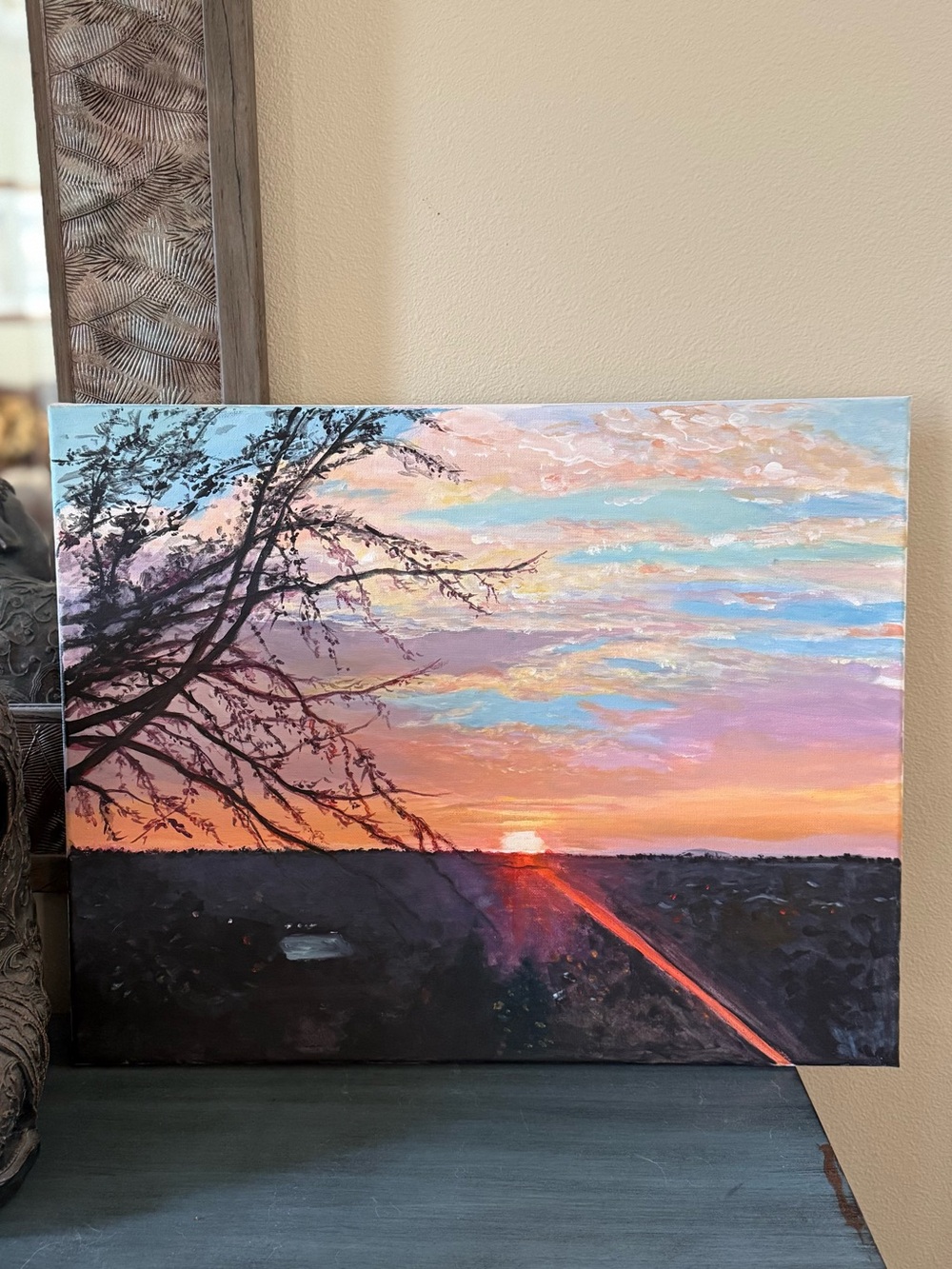 Sunset Horizon Canvas Art Painting - Multicolor, 16”x 20”
